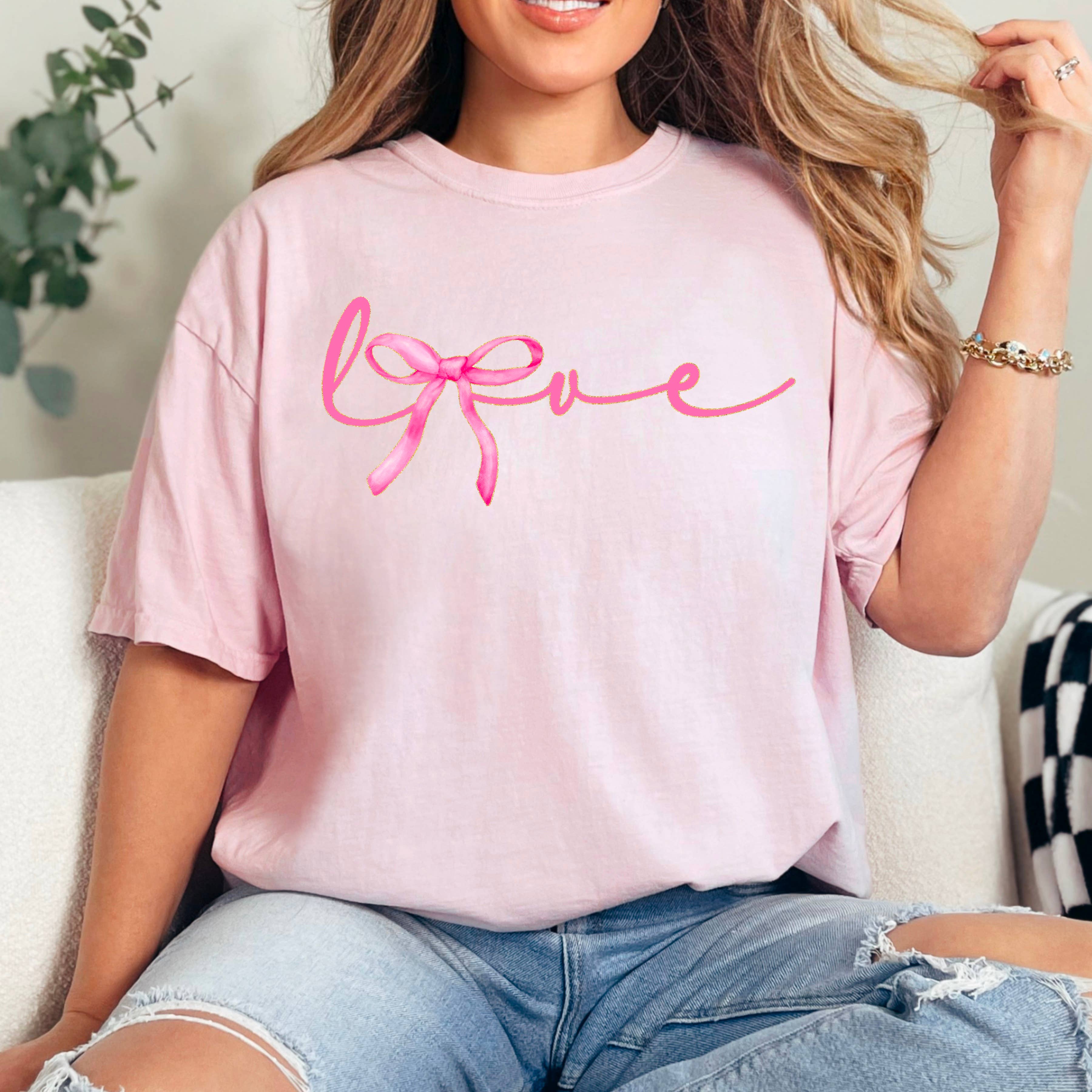Love Coquette Bow Valentine Graphic Tee | Comfort Colors