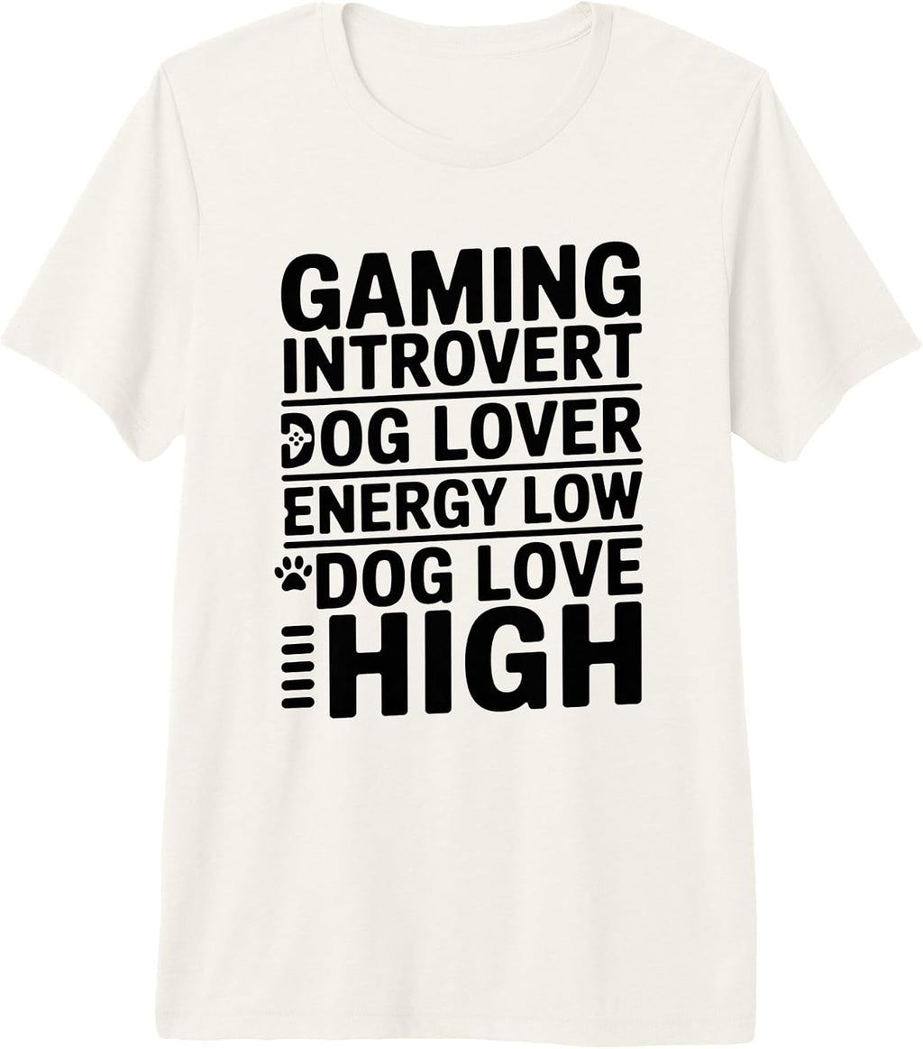 Introvert Gamer Dog Lover Funny Saying