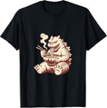Fun Cute Vintage Kaiju Eating Ramen