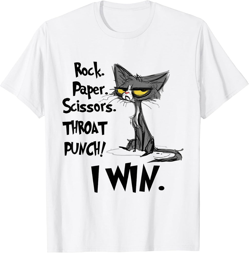 Rock Paper Scissors Throat Punch I Win