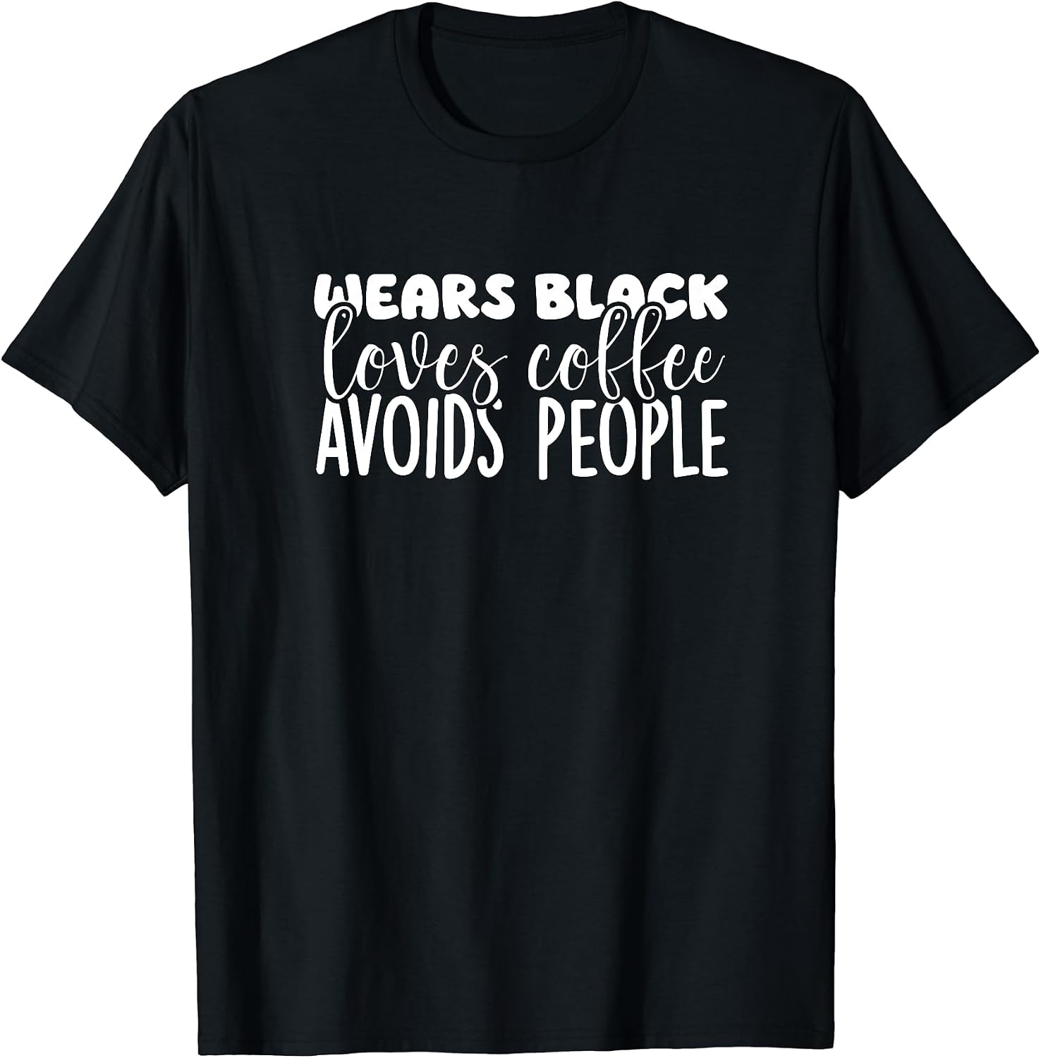 Introvert solitary and coffee lover Wears Black