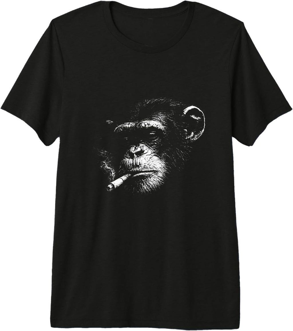 Vintage Funny Smoking Chimp Meme Art For Men Women