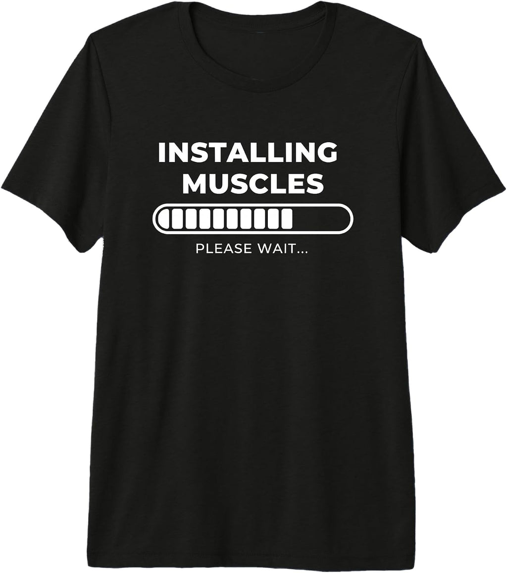 Fitness Humor Installing Muscles Gym Workout Funny