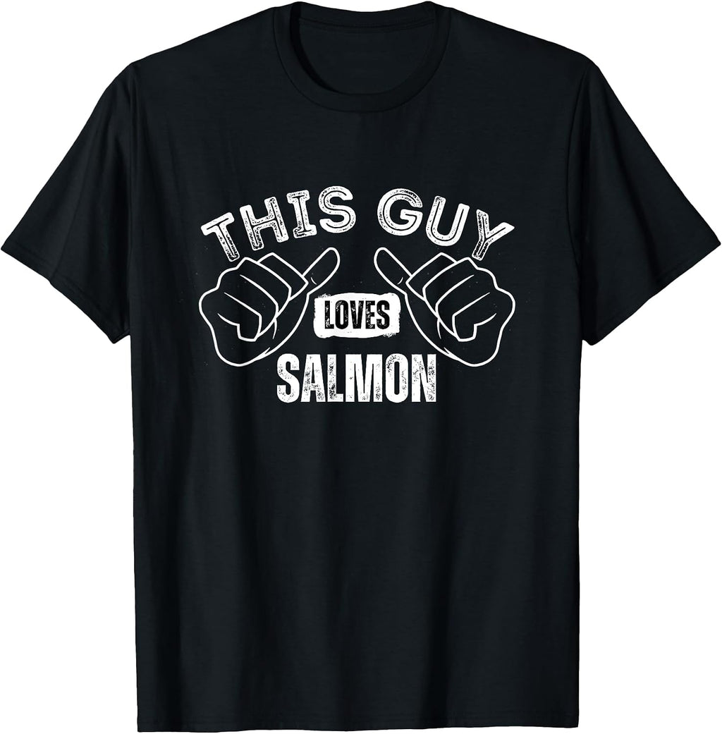 I Love Salmon Funny Text Merch