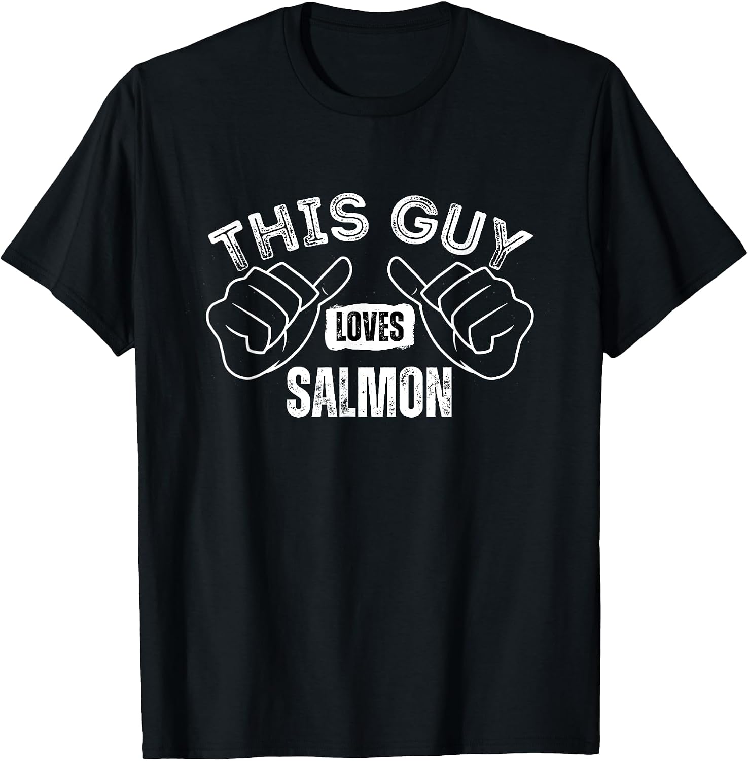 I Love Salmon Funny Text Merch