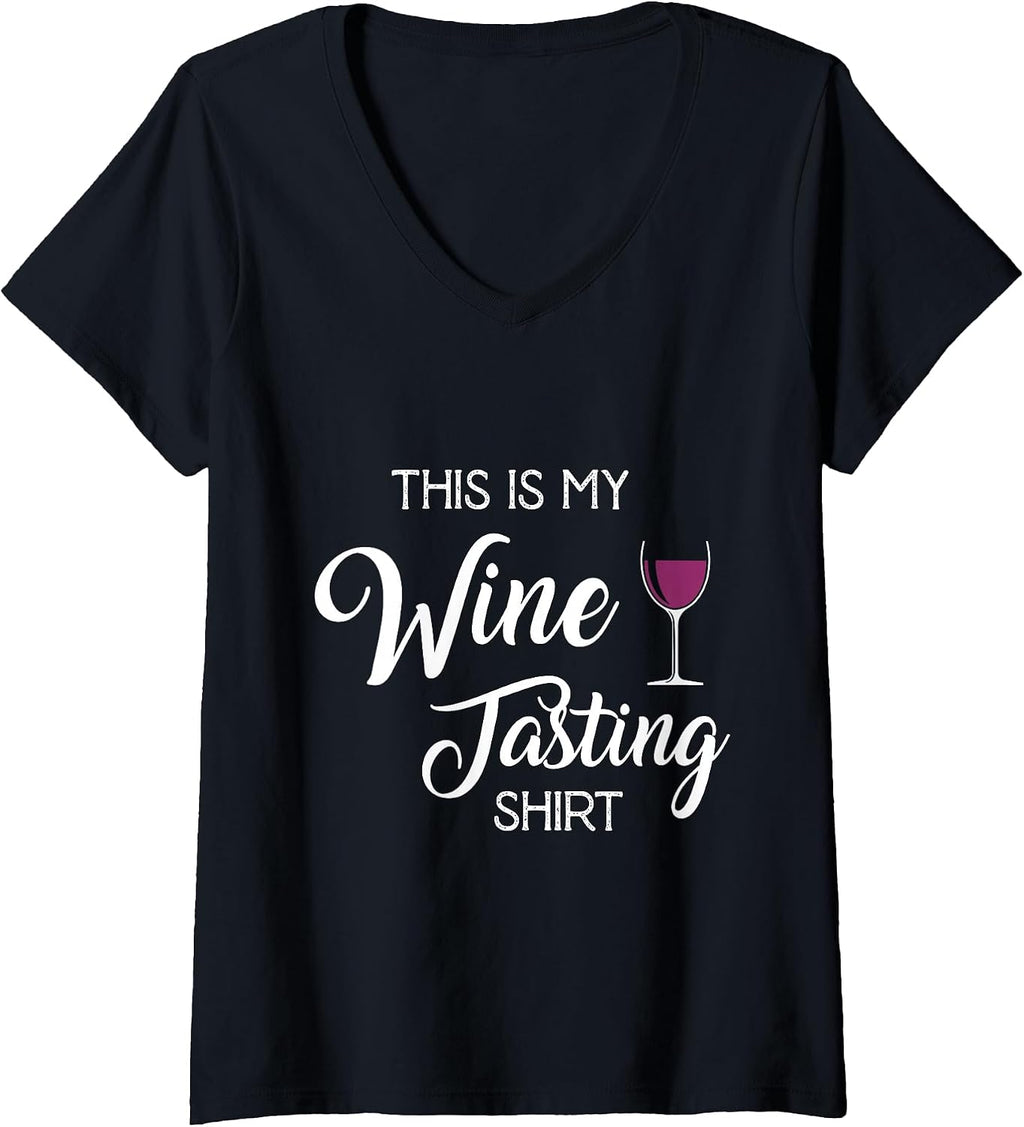 Funny Tee Graphic M23T This Is My Wine Tasting Shi