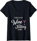 Funny Tee Graphic M23T This Is My Wine Tasting Shi