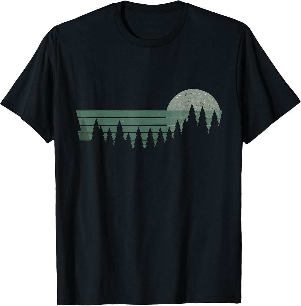 Vintage Wilderness Nature Forest Landscape Retro