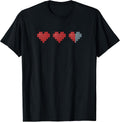 Retro Gamer Cute Hearts Shirt Men Women Kids