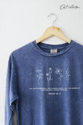 Isaiah 40:8 Mineral Washed Long Sleeve Graphic