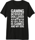 Introvert Gamer Dog Lover Retro Sunset