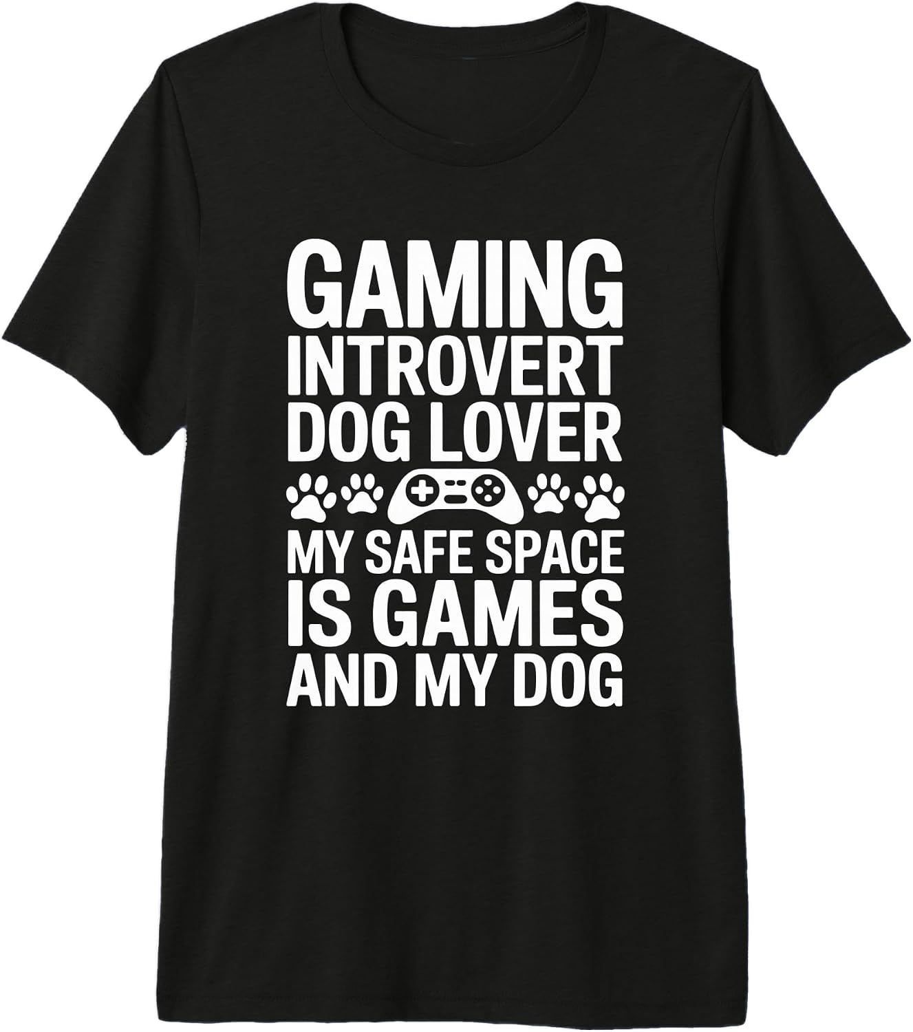 Introvert Gamer Dog Lover Retro Sunset