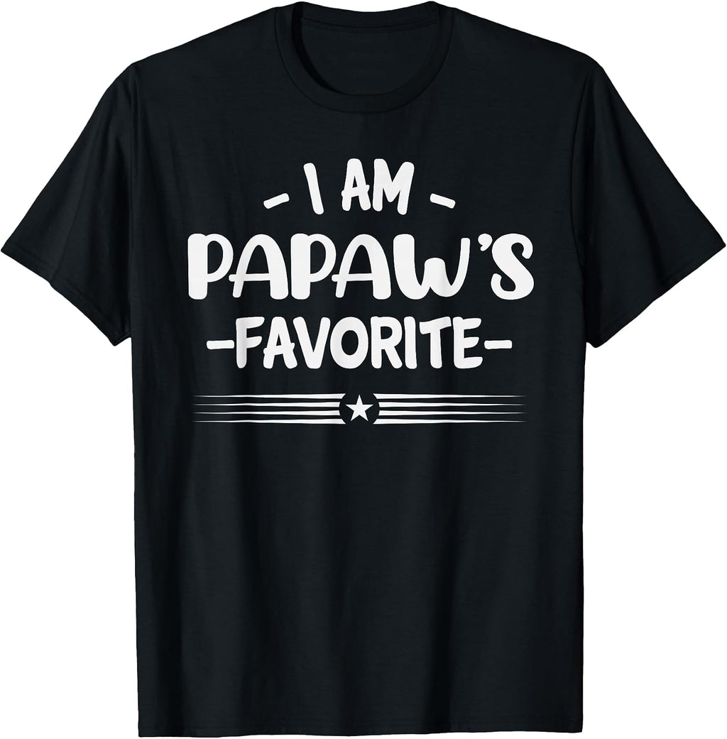I Am Papaw's Favorite Sarcastic Kids Funny Tees