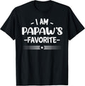 I Am Papaw's Favorite Sarcastic Kids Funny Tees