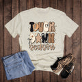 Football Check Leopard Star Touchdown Season Graphic Tee