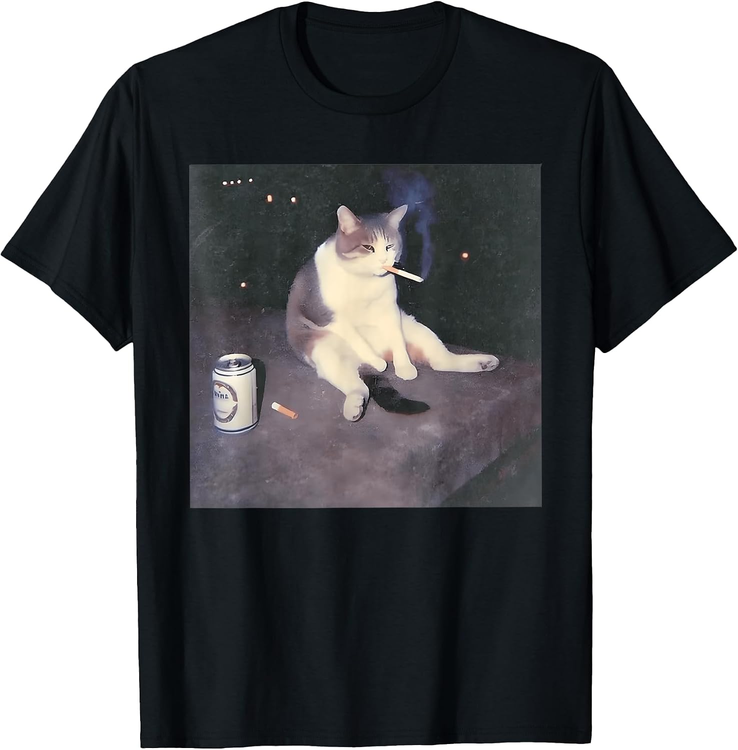 Smoking Black Cat Funny Tees Co.