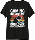 Introvert Dog Gamer Retro Sunset Humor