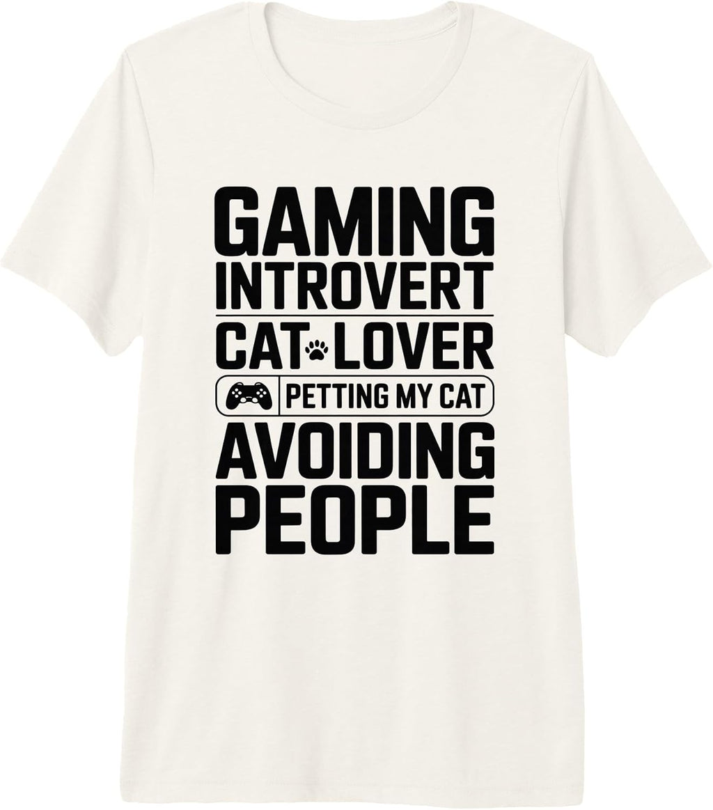 Retro Cat Gamer Introvert