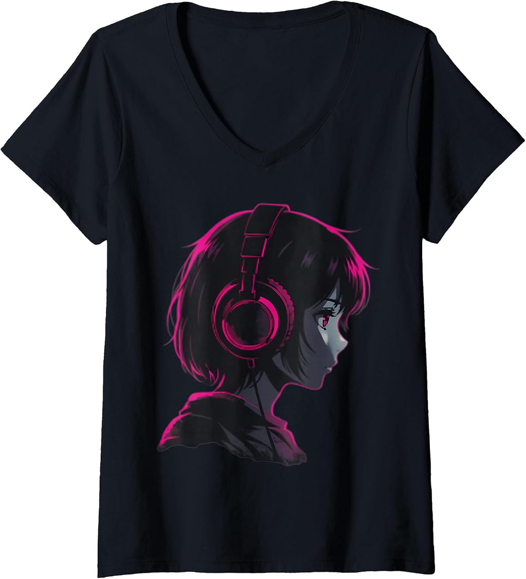 Anime Girl Womens Manga Graphic Headphones Merch
