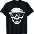 Pixelated Cool Skull Gamer Art Style