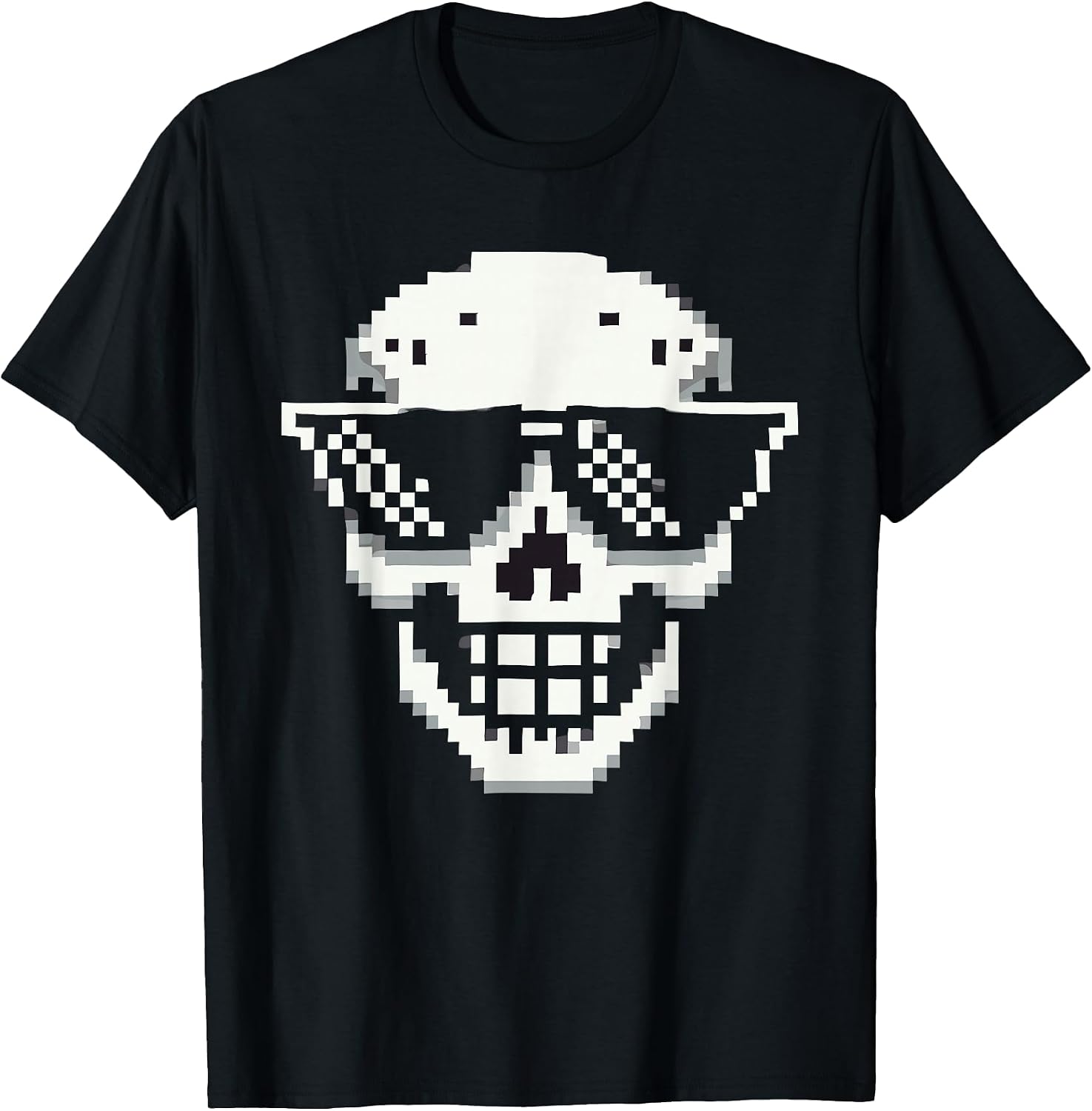 Pixelated Cool Skull Gamer Art Style