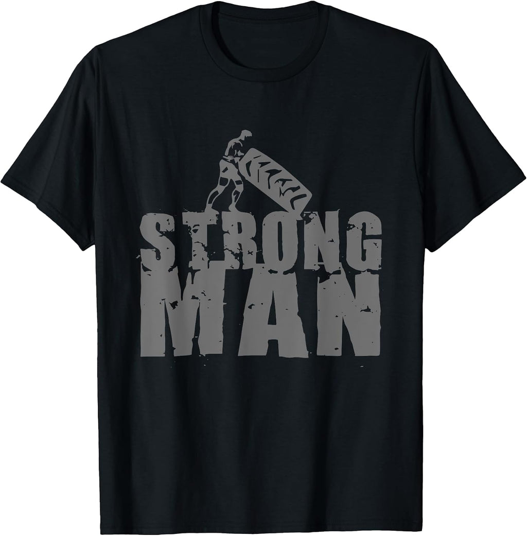 STRONGMAN T-SHIRT POWERLIFTING STRONG MAN TEE