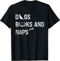 Dogs Books And Naps Dog Book Lover Graphic