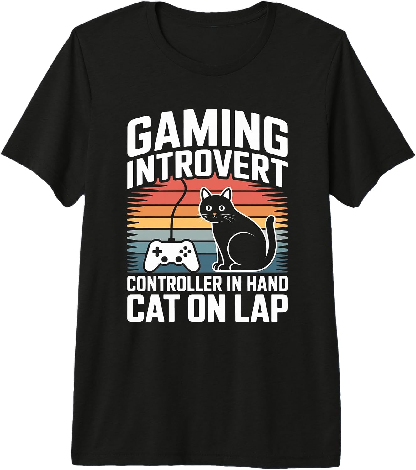 Introvert Gamer Cat Lover Retro