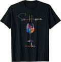 sip happens in colors tee design of a wine glass