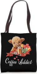 Coffee Addict Highland Cow Shirts