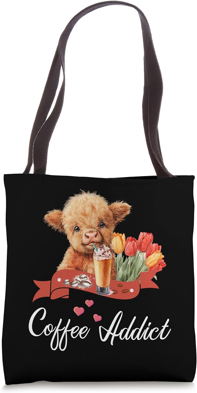Coffee Addict Highland Cow Shirts
