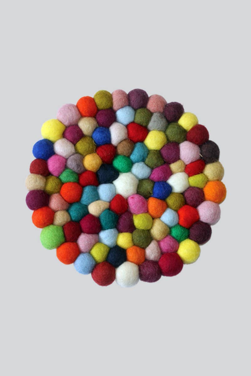 Felt Balls Cushion (15 cm)
