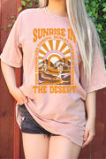 Sunrise in the Desert Oversize Mineral Graphic Tshirts