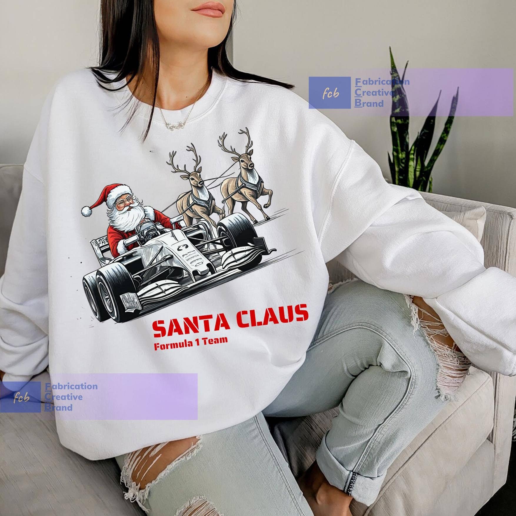 Santa Claus F1 Team Sweatshirt - Perfect Christmas Gift