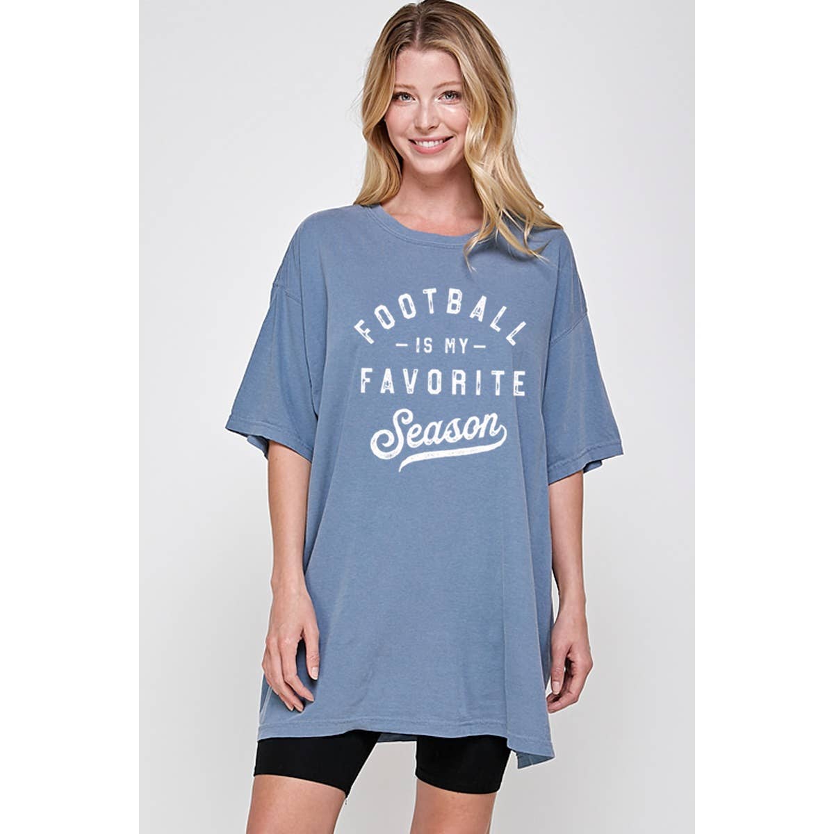 Football Is My Favorite Season Vintage Graphic Oversized Tee