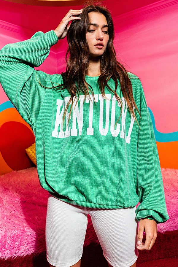T1770M 'kentucky' Comfy Oversize Graphic Sweatshirt, Gameday