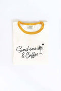 Sunshine and Coffee Ringer Graphic T-Shirt