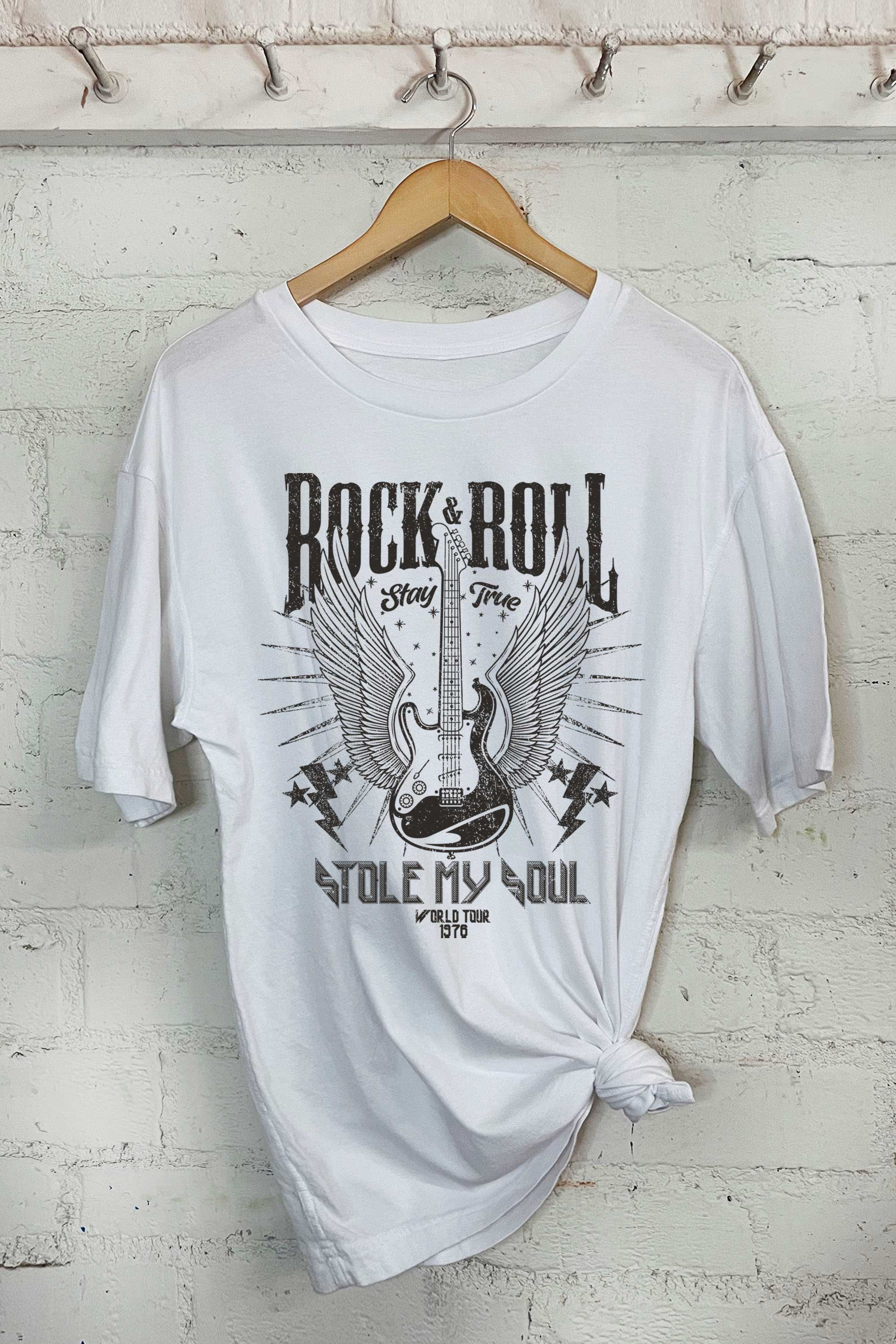Rock and Roll Stole My Soul-Oversized Tee