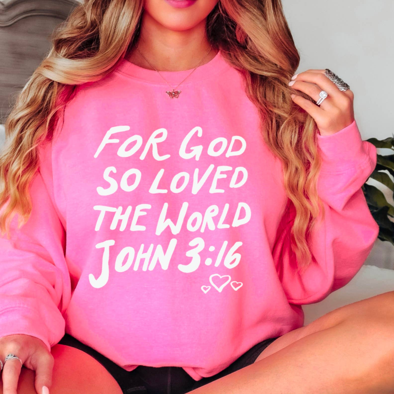 John 3:16 Crewneck Sweatshirt  | Christian  | Valentine
