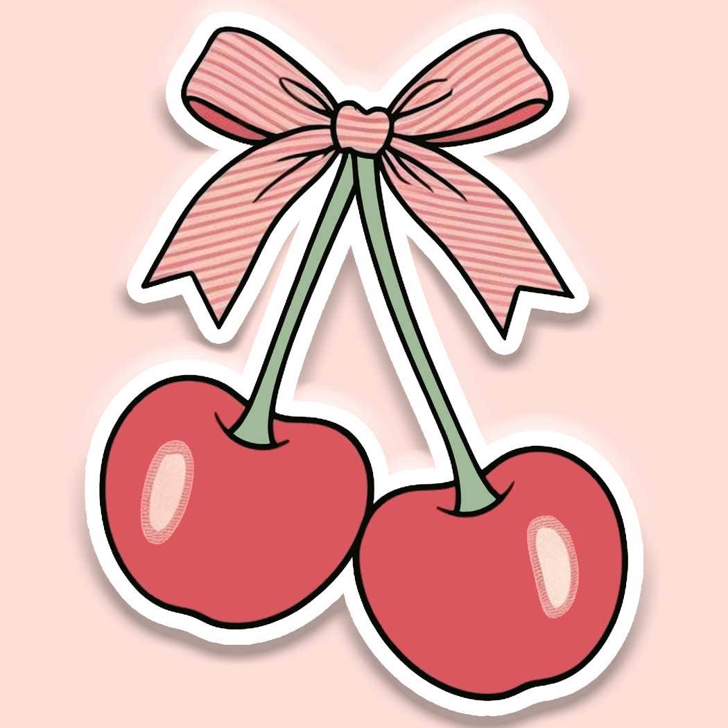 Cherry Sticker Decal, Preppy Cherry Sticker, Cute Cherry