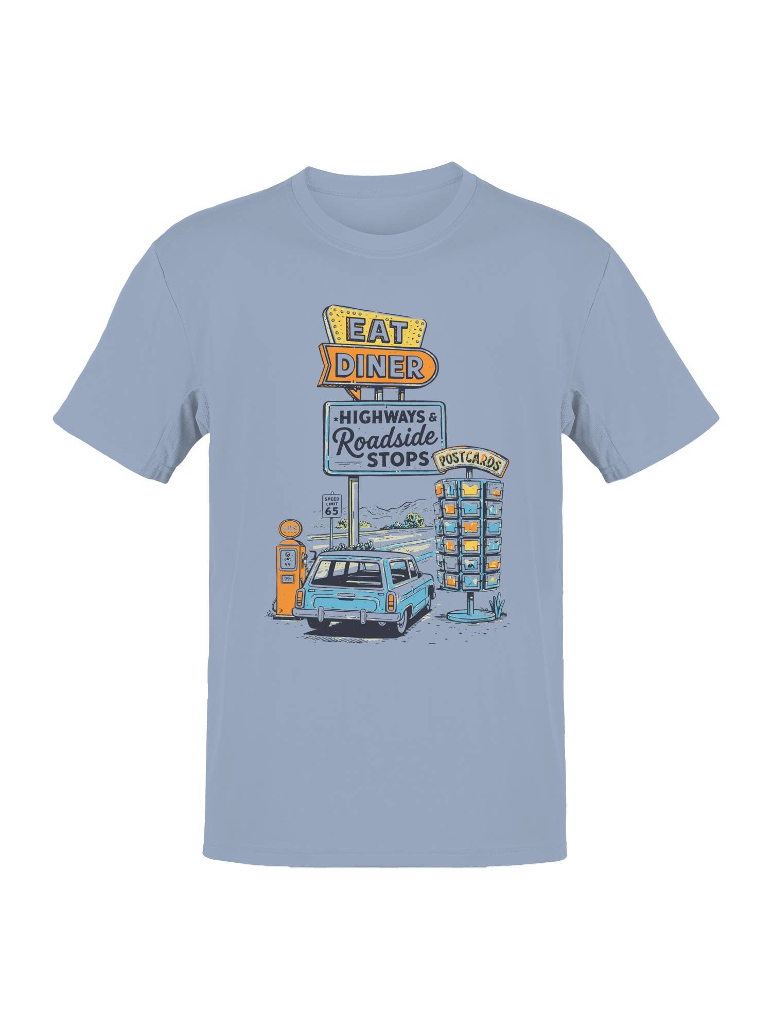 Roadtrip USA Retro Highways & Diner Design Men's Tee