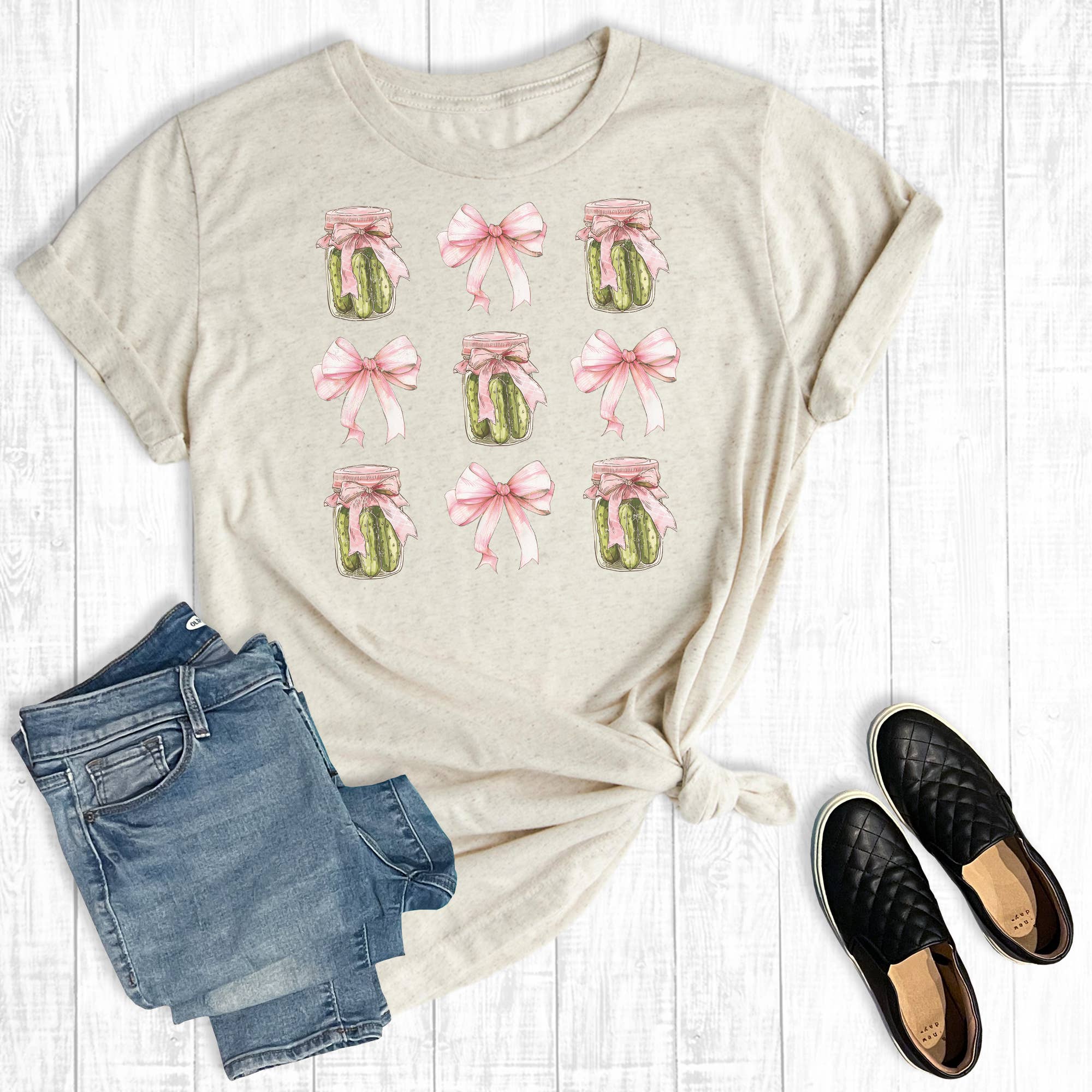 Coquette Bow Pickle Lover Graphic Tee