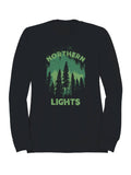 Northern Lights Forest Silhouette Men's Sweatshirt