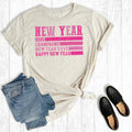 Pink New Year 2025 Graphic Tee