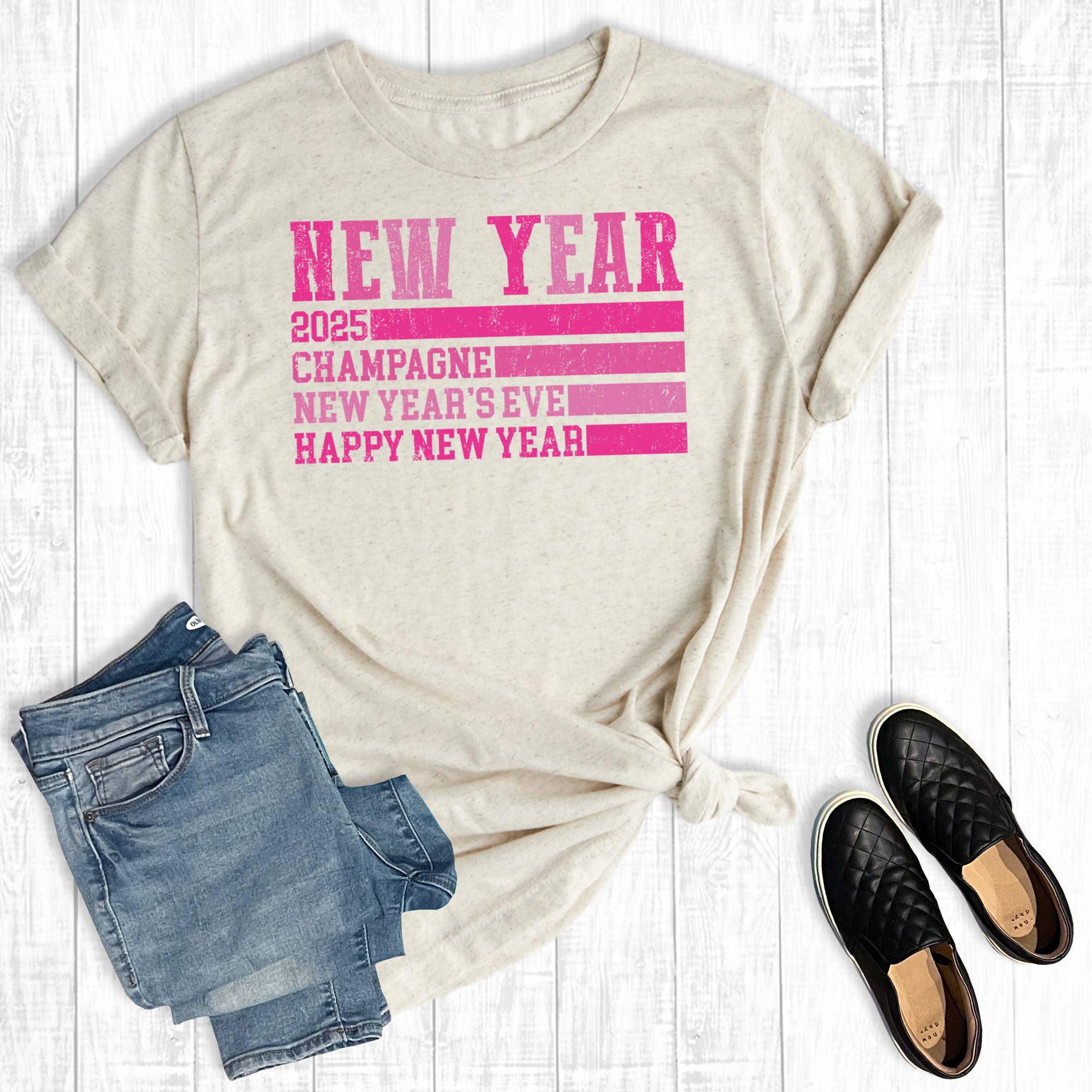 Pink New Year 2025 Graphic Tee