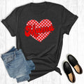Valentine's Day Checkered Mama Heart Graphic Tee