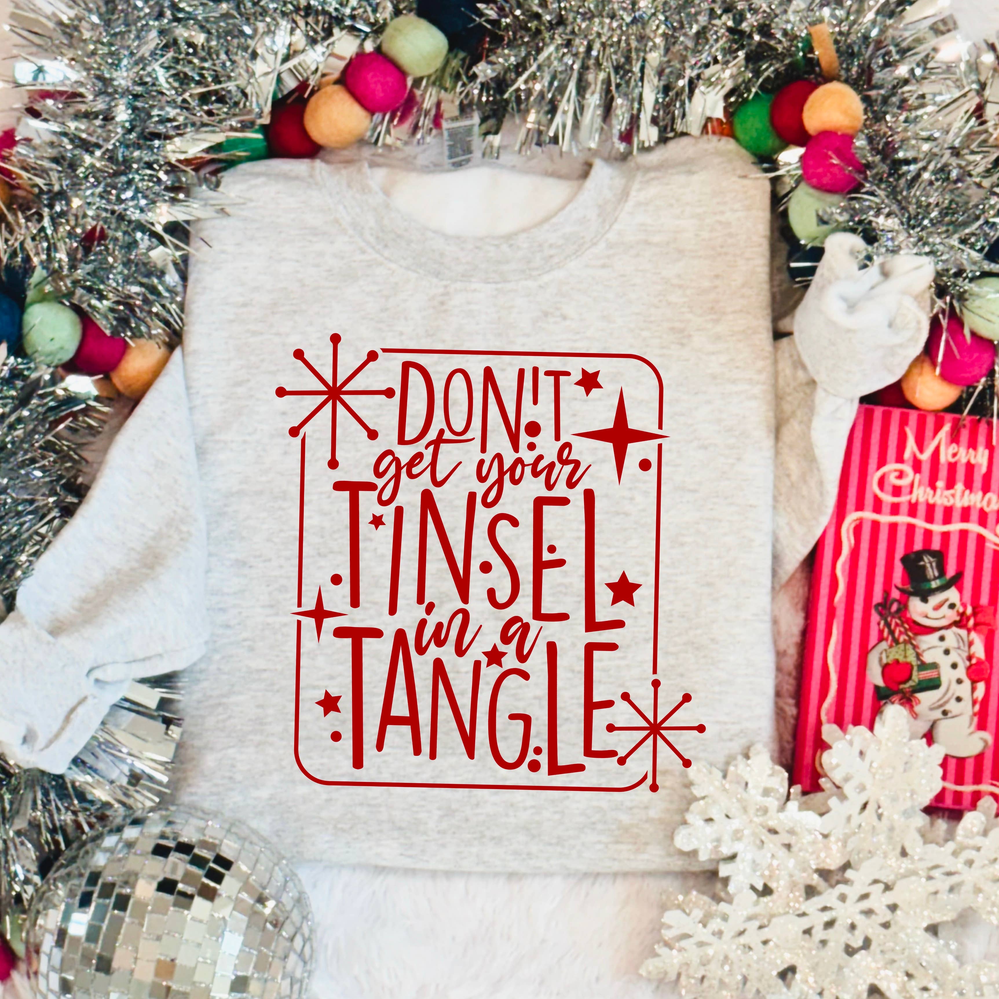 Tinsel in Tangle Christmas Sweatshirt | Gildan