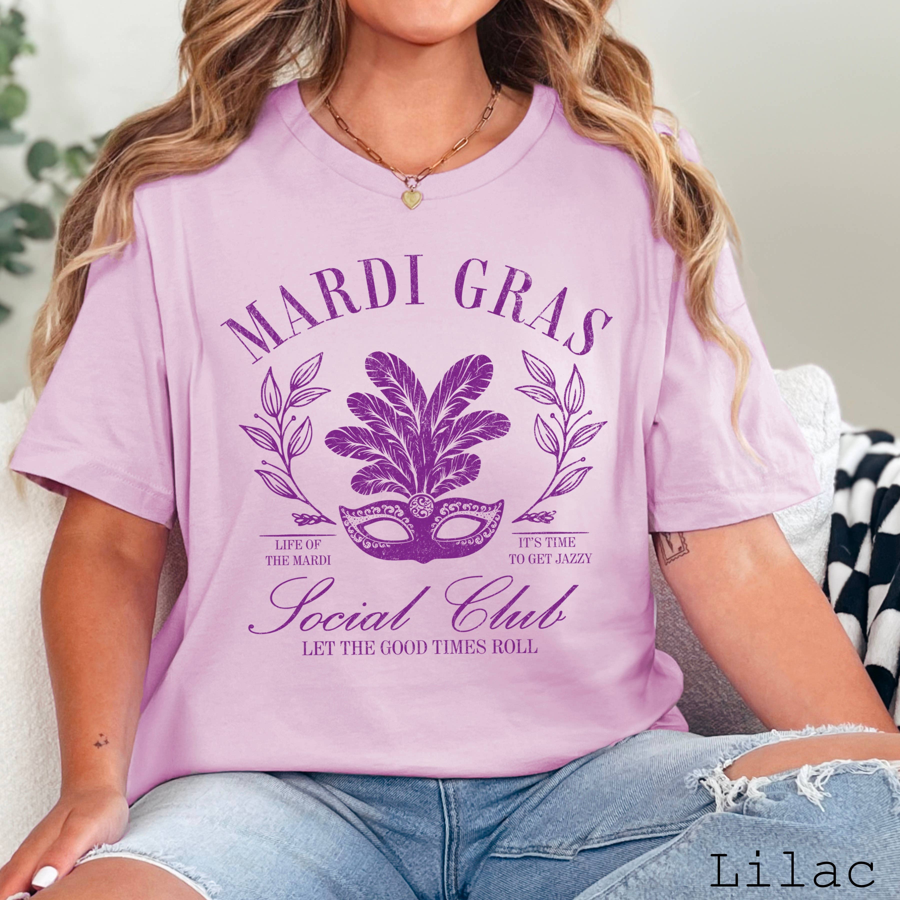 Mardi Gras  Tee | Women's Graphic Shirt | Bella Canvas Tee