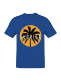 Miami Florida Palm Sunset Design Men's T-Shirt