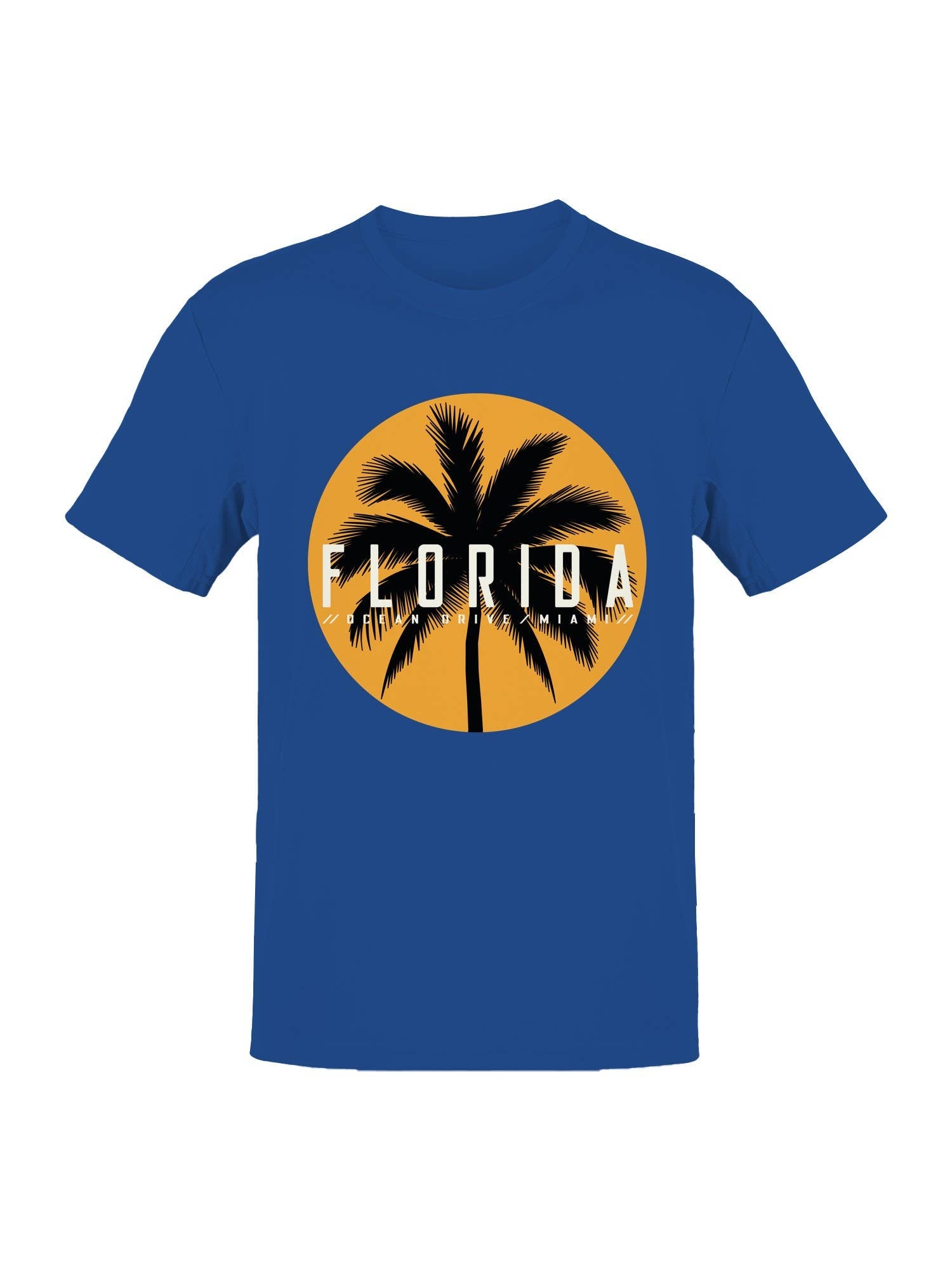 Miami Florida Palm Sunset Design Men's T-Shirt